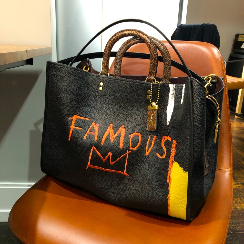LTD EDITION Coach x Jean Micheal Basquiat 👑 Black Rogue 39 3-Way Bag